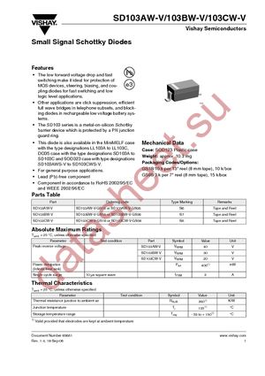 SD103CW-V-GS18 datasheet  